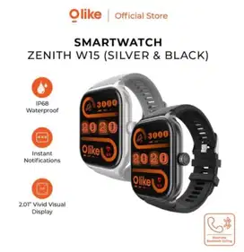 Smartwatch olike w15 black and silver