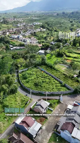 Tanah siap bangun Dijual Murah di sumbersekar Dau Malang