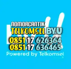 (bisa COD) Nomor Cantik Kartu TELKOMSEL by.U seri naik 626364