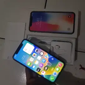 Iphone x 64Gb lengkap