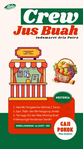 Loker Penjaga Booth Jus