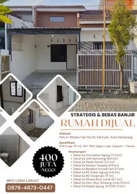 Rumah Siap Huni, Lokasi Strategis & Bebas Banjir