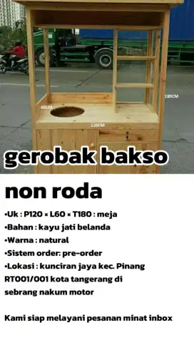 Gerobak bakso non roda