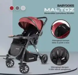 BABYDOES MALTOZ CH-BL 821 SN REVERSIBLE LUXURIOUS STROLLER