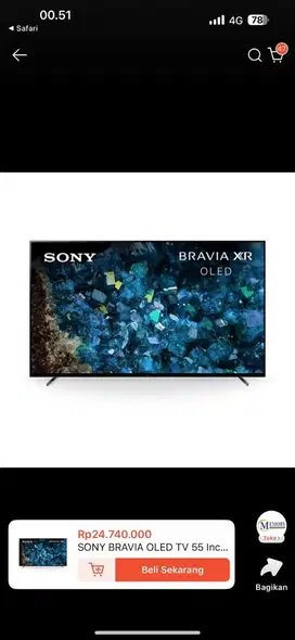 SONY BRAVIA OLED TV 55 Inch A80L 4K HDR