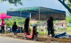 Tenda terob besi bulat galpanis