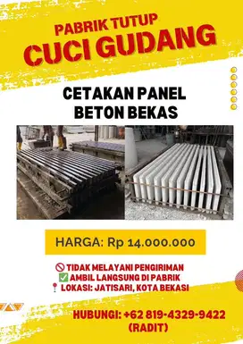 JUAL CETAKAN PANEL BETON BEKAS