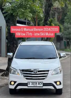 KM low 77rb - innova G manual Bensin 2014 pk an 2015 istw Skli mulus