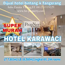Dijual hotel bintang 4 di Karawaci LT7803m2 LB16500m2 244 rooms