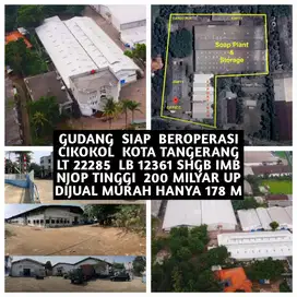JUAL GUDANG SIAP OPERASI DI CIKOKOL KOTA TANGERANG
