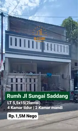 Rumah jl sungai saddang dekat veteran