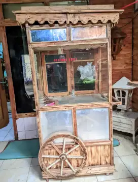 gerobak kayu pinus estetik