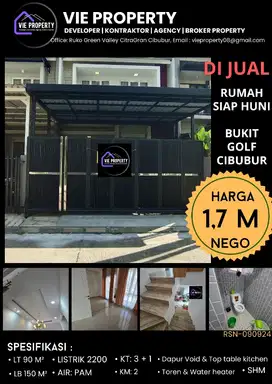 DIJUAL MURAH! RUMAH RAPI BANGET DI BUKIT GOLF CIBUBUR