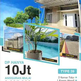 RUMAH SIAP HUNI DP BISA 10JT SAJA LENGKAP FASILITAS KOLAM RENANG