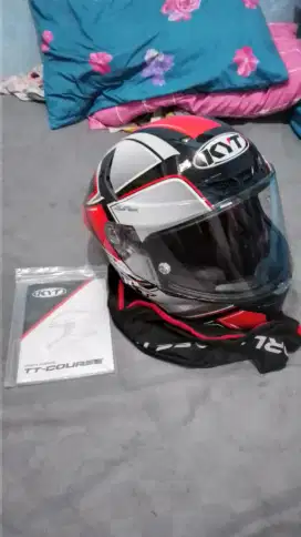 Helm KYT TTC Tourist Red Ukuran L - Mulus Seperti Baru