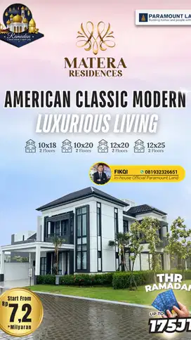 Rumah Termewah Stock Terbatas Matera Residences