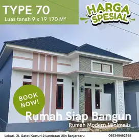 Rumah Murah type 70 bisa 3 kamar tidu