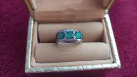 Batu Zamrud 3 buah utk Cincin atau Liontin Kalung
