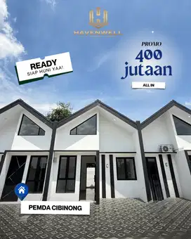 Rumah Cluster Ready Siap Huni, di Pemda-Cibinong