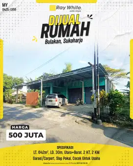 Dijual Murah Rumah di Bulakan Sukoharjo luas istimewa