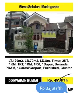 rumah furnished dekat mall