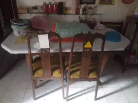 Sofa meja makan jati dan tempat tidur jati