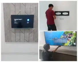 Braket plus pasang32-43inc terima rapih bracket breket briket led tv
