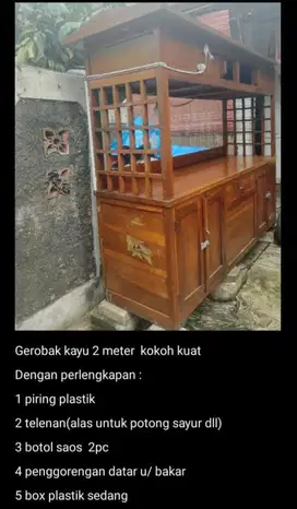 Dijual gerobak kayu dan aluminium