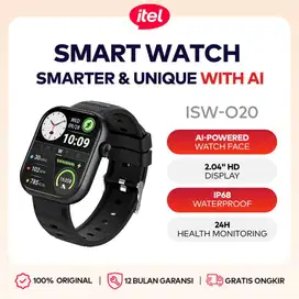 itel SmartWatch ISW-O20 AI Watch Face, Panggilan BT, IP68 Fullset Gan