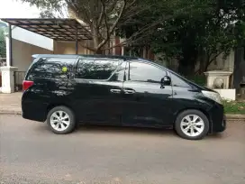 Toyota Alphard G AT  th. 2012 Hitam pilot seat 7 penumpang hitam mulus