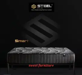 kasur full busa 5 kaki steel smart lembut tanpa per