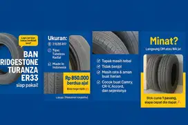 JUAL CEPAT BAN BEKAS BRIDGESTONE TURANZA 215/55 R17