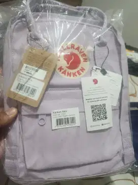 Jual tas kanken mini warna pastel lavender kondisi 100% baru