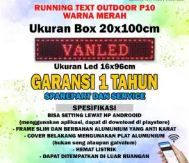Running text tulisan berjalan