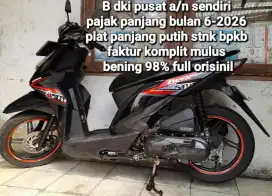 Honda Beat Eco 2018 Cw asli Hitam B dki pusat a/n sendiri pajak panjng