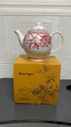 SANGO Teko Bulat Keramik/Kaca Adelaide Maroon NEW
