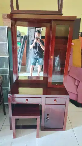 Meja rias minimalis jati elegan finishing melamin