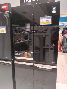 AQUA REFRIGERATOR 2 DOOR BLACK