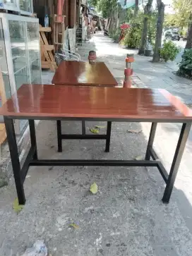 1 set meja dan kursi warkop rangka besi
