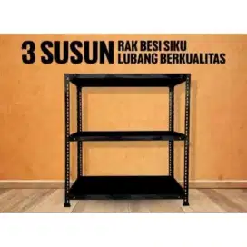 Rak besi siku T100xL40xP100 : 3 susun