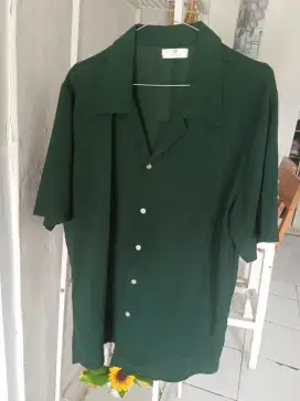 Kemeja korea Hijau botol size L