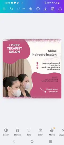 Loker terapist salon