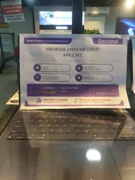 Dijual MacBook Air M3 2024 Bekas Mulus – Siap Pakai!