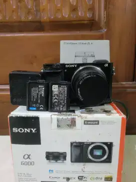 SONY a6000+fix 35mm f1.4 FULLSET MULUS!! NEGO!!