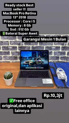 MacBook Pro Retina 13” 2018,Spek Costum