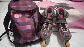 Sepatu roda ardianz uk. 35-38 + tas