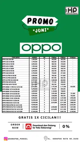 PROMO KREDIT OPPO TANPA DP