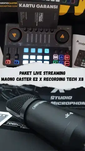 Soundcard Maono E2 & Mic Recording Tech X8