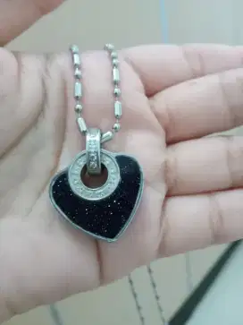 (Preloved) Kalung Pendant Kesehatan MCI Heart Blue Cantik