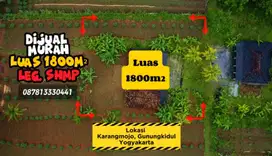 Dijual Tanah Murah Shmp Luas 1800m² Harga 135 Juta Lokasi Karangmojo